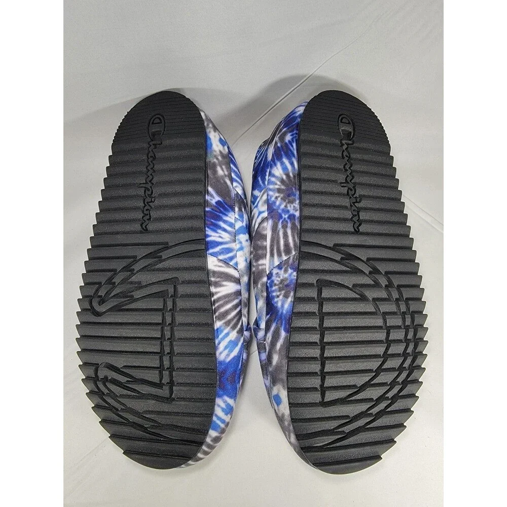 Champion University Slippers Tie Dye Navy CP101332M Men's 11 US Slip On Comfort